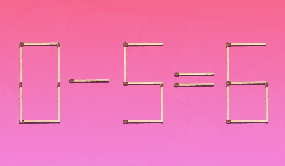 Du skal trække 2 tændstikker for at gøre ligheden korrekt: en simpel IQ-test