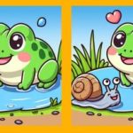 IQ-test: Find 3 forskelle mellem et billede af en frø