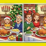 IQ-test: Find 3 forskelle på et billede af en familiemiddag